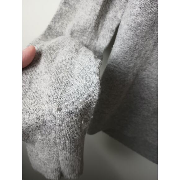 Women's Loft Deer Sweater Size Medium Wool Gray Long sleeve Pull Over Cozy - Picture 6 of 6
